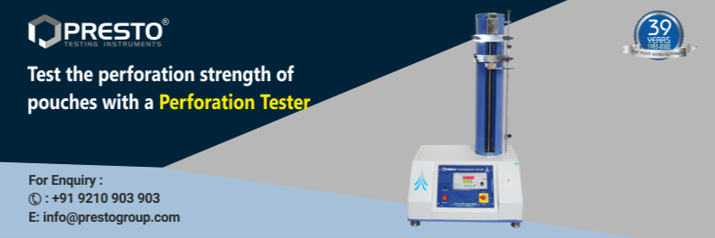 Test the perforation strength of pouches with a perforation tester